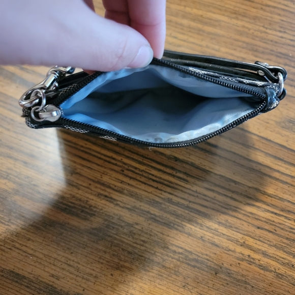 Authentic Coach Black & Grey Wristlet - Picture 6 of 10